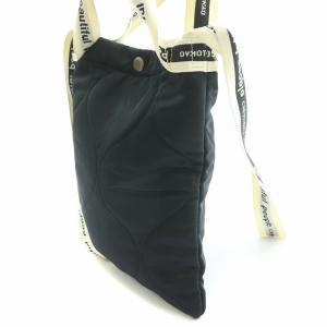 beautiful people 2WAY ハンドバッグ ショルダーバッグ キルティング ロゴ 黒 ブラック