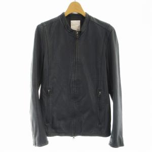 レザージャケット 羊革 ジップアップ 1 青 ブルー ST133501