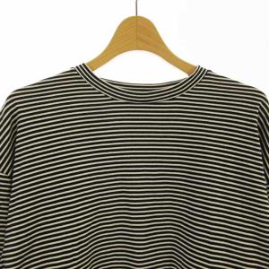 Steven Alan Tシャツ 長袖 ボーダー S 黒 ブラック 81122410382 /EE