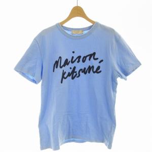 Tシャツ 半袖 ロゴ 紺 S 水色 ライトブルー SS17M711