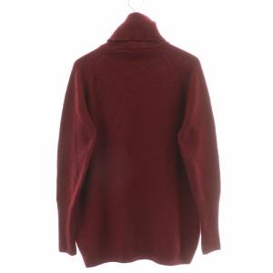 JOHN SMEDLEY ニット セーター 長袖 タートルネック ウール カシミヤ混 無地 XS ボルドー /BB