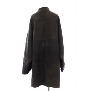 HERMES ムートンコート 38 ブラック