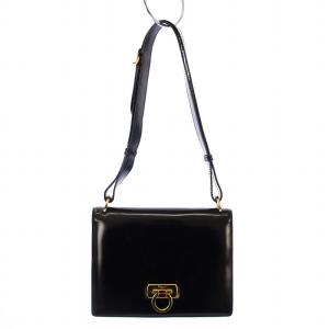 ガンチーニ ショルダーバッグ エナメル ブラック /KH OH