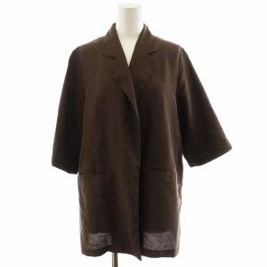 24SS Vネックタフタショートブルゾン ジャケット ジップアップ