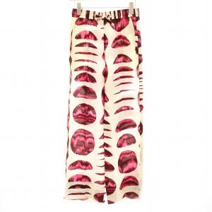 22SS ムーンプリント イージーストレートパンツ 12-04-21-04037 ペチコート付き 36