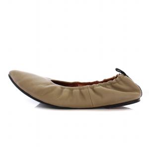 JOSEPH バレエシューズ フラット パンプス ポインテッドトゥ レザー 39 ベージュ /YM