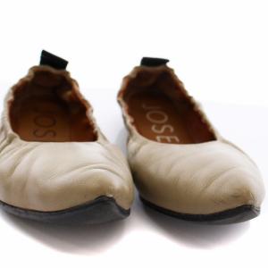 JOSEPH バレエシューズ フラット パンプス ポインテッドトゥ レザー 39 ベージュ /YM