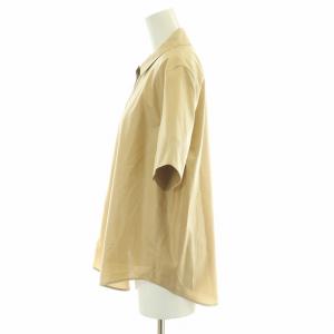 JIL SANDER シャツ ブラウス 半袖 レギュラーカラー 無地 36 ベージュ /BB