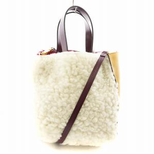 SOFT MUSEO トートバッグ 2way ムートン イエロー