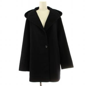 22AW コート フーディー カシミア混 アウター 黒 ブラック