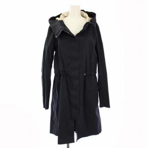 ナイロンコート フード スプリングコート 春アウター 46 ネイビー PA0021D