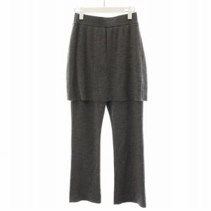24AW ウォッシャブルスカート付きニットパンツ イージーパンツ グレー 24030912215030