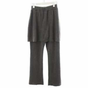 SLOBE IENA 24AW ウォッシャブルスカート付きニットパンツ イージーパンツ グレー 24030912215030