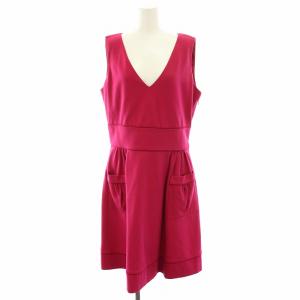 ニーマンマーカス Neiman Marcus ダイヤ DIYA ワンピース ひざ丈 ノースリーブ 絹 シルク