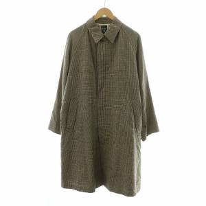 ステンカラーコート アウター ロング 千鳥格子 4 ベージュ /NQ