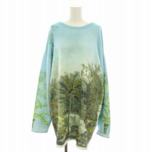 24SS ヴィンテージイラストレーションプリントニットトップ VINTAGE ILLUSTRATION