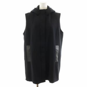 ベスト ロング丈 ジップアップ フード 2 黒 ブラック 13660-00883 /AN5
