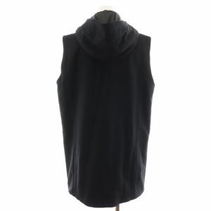 dama collection ベスト ロング丈 ジップアップ フード 2 黒 ブラック 13660-00883 /AN5