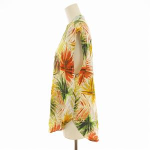 GALERIE VIE ウォッシャブルレーヨン リーフプリント バンドカラートップス シャツ ブラウス F マルチカラー 23013101340