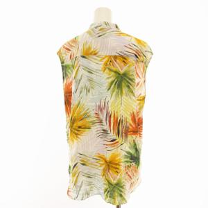 GALERIE VIE ウォッシャブルレーヨン リーフプリント バンドカラートップス シャツ ブラウス F マルチカラー 23013101340