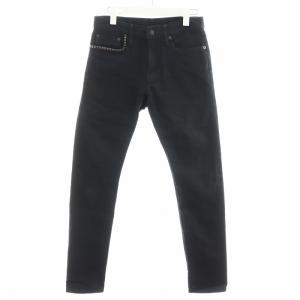 デニムパンツ ジーンズ ジーパン スタッズ 30 黒 ブラック 02201AP19
