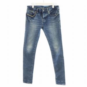 デニムパンツ ジーンズ ジーパン スタッズ M 水色 ライトブルー 0163AP20