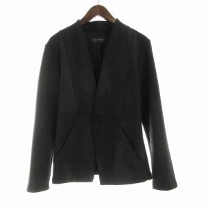 ノーカラージャケット Vネック アウター L グレー 20-01628 /RO