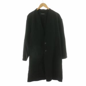 ノーカラーコート アウター ロング L ブラック 631-4113802 /NQ