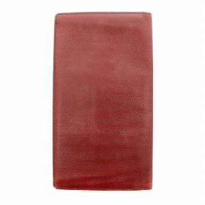 Cartier マストライン パスポートケース レザー ボルドー 赤 /G OH