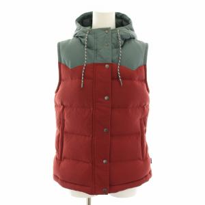 ビビーフーデッドベスト BIVY DOWN HOODED VEST ダウンベスト アウター S 赤 レッド