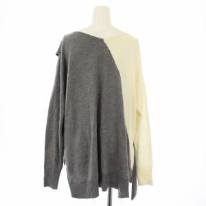 Grace Class 20AW アシメフリルニットTOP セーター 長袖 36 グレー アイボリー 0220443159 /TK