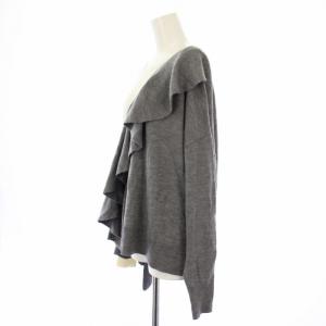 Grace Class 20AW アシメフリルニットTOP セーター 長袖 36 グレー アイボリー 0220443159 /TK