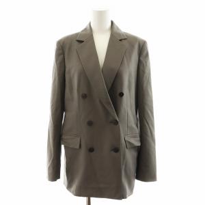 22AW NEW SAXONY BALLEY テーラードジャケット ダブル 38 グレージュ 2304115