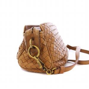 BOTTEGA VENETA イントレチャート ショルダーバッグ レザー ブラウン 192661