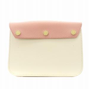 FURLA メトロポリス ショルダーバッグ チェーン レザー ピンク 白 ホワイト /AN8 D
