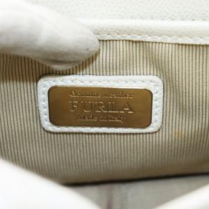 FURLA メトロポリス ショルダーバッグ チェーン レザー ピンク 白 ホワイト /AN8 D