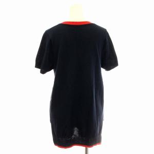 BLUE LABEL CRESTBRIDGE ニット カットソー 55N21-338-29 Vネック 半袖 38 ネイビー 紺 /G