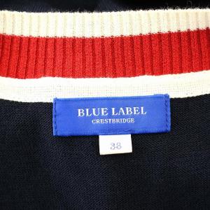 BLUE LABEL CRESTBRIDGE ニット カットソー 55N21-338-29 Vネック 半袖 38 ネイビー 紺 /G
