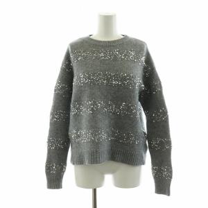 ニット セーター 長袖 スパンコール装飾 プルオーバー 38 グレー KRWOCW6858 /NQ