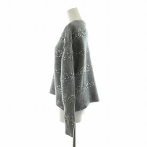 23区 ニット セーター 長袖 スパンコール装飾 プルオーバー 38 グレー KRWOCW6858 /NQ