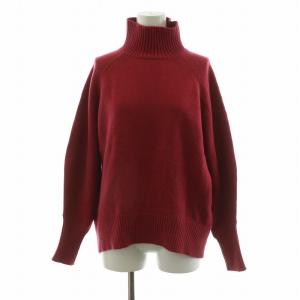 24AW ウールカシミヤミックス ロールネックニット セーター 長袖 ハイネック F ピンク KRWXCW0551