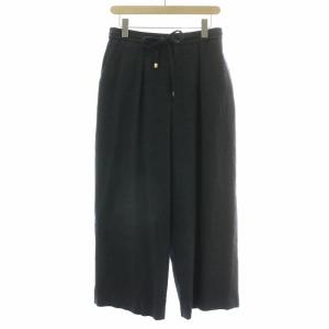23AW ウールサキソニーワイドパンツ イージー タック ウエストゴム ジップフライ 44 グレー PRWRSW0517