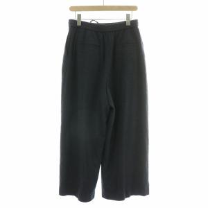 自由区 23AW ウールサキソニーワイドパンツ イージー タック ウエストゴム ジップフライ 44 グレー PRWRSW0517