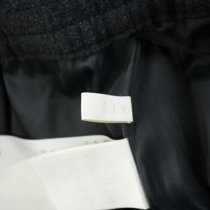 自由区 23AW ウールサキソニーワイドパンツ イージー タック ウエストゴム ジップフライ 44 グレー PRWRSW0517