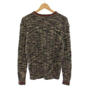 POLO RALPH LAUREN ニット セーター コットン クルーネック 長袖 S/P ベージュ 黒 /YM