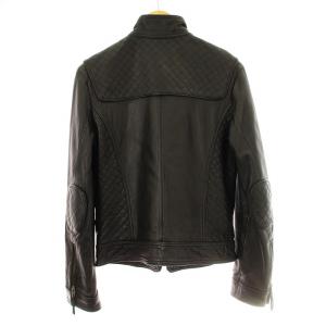 Calvin Klein レザージャケット 革ジャン ジップアップ M 黒 ブラック