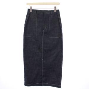 デニムポケットタイトスカート ロング ジップフライ 40 インディゴ 1524-144-4977 /BM