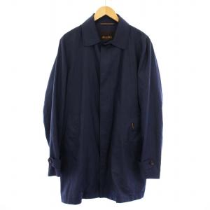 VITTOR-GO 撥水ウールシルクトロピカル ステンカラーコート 50 ネイビー