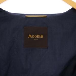 MOORER VITTOR-GO 撥水ウールシルクトロピカル ステンカラーコート 50 ネイビー