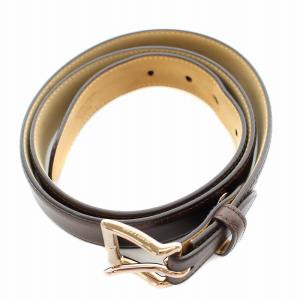 JOHN LOBB レザーベルト ブラウン ピンクゴールド L17I6